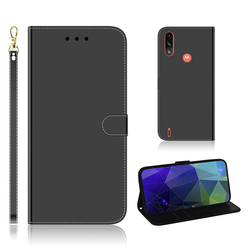 Custodia flip Mirror Motorola Moto E7 Power - Nero
