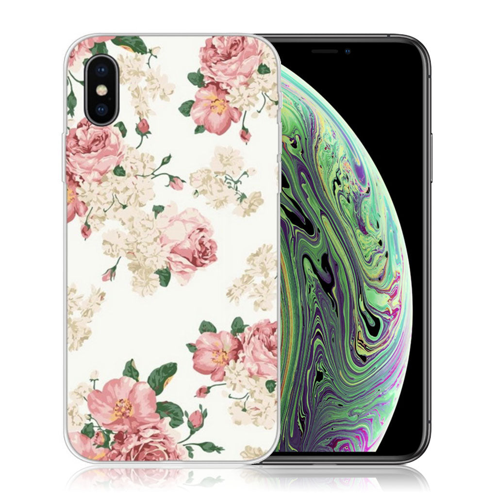 iPhone XS pattern printing soft case - Elegance Flowers
