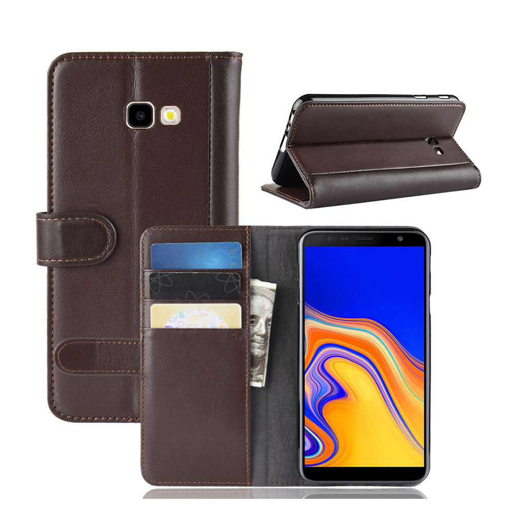 Samsung Galaxy J4 Plus (2018) split leather case - Brown