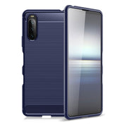 Custodia Carbon Flex - Sony Xperia 10 III - Blu