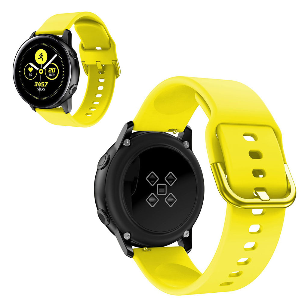 20mm Universal silicone watch band - Yellow