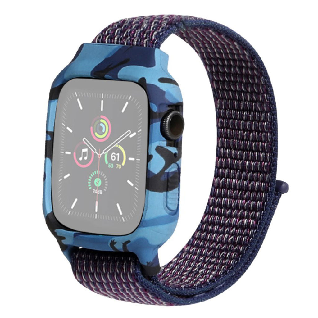 Apple Watch Series 6 / 5 44 mm cinturino in nylon a fantasia unica - Indaco