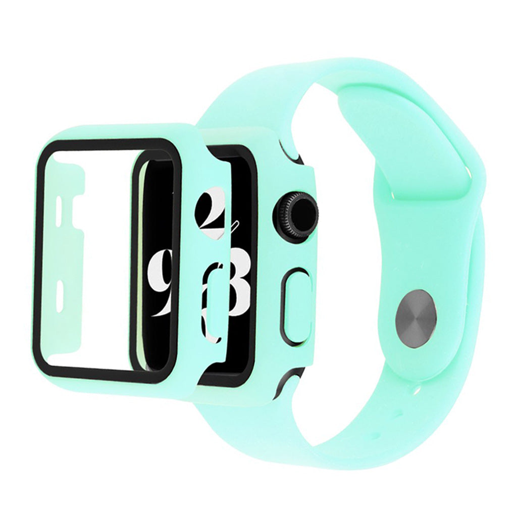 Apple Watch Series 6 / 5 cover da 40 mm con vetro temperato + cinturino - Ciano