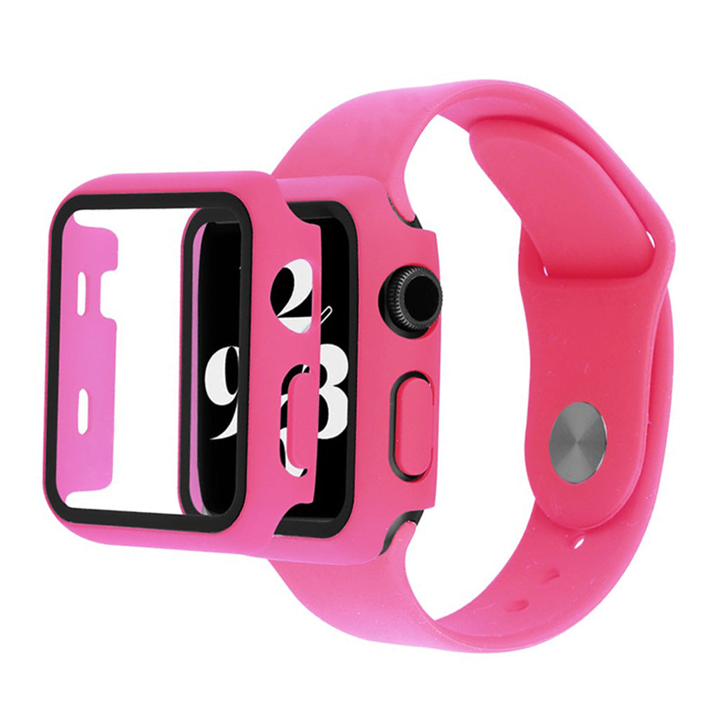 Apple Watch Series 6 / 5 cover da 40 mm con vetro temperato + cinturino - Rose