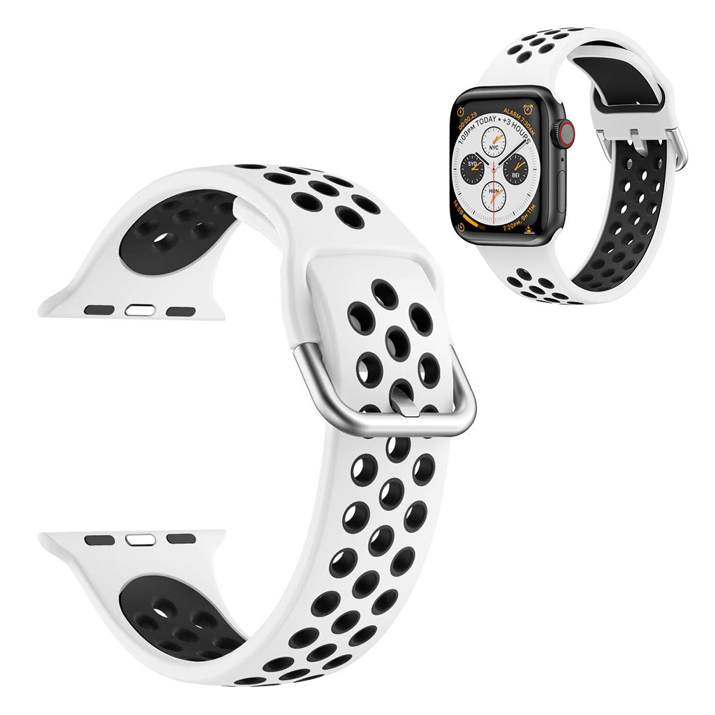 Cinturino in silicone a doppio colore per Apple Watch Series 6 / 5 40 mm - Bianco / Nero