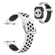 Cinturino in silicone a doppio colore per Apple Watch Series 6 / 5 40 mm - Bianco / Nero