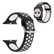 Cinturino in silicone a doppio colore per Apple Watch Series 6 / 5 40 mm - Nero / Bianco