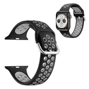 Cinturino in silicone a doppio colore per Apple Watch Series 6 / 5 40 mm - Nero / Grigio