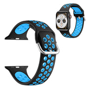 Cinturino in silicone a doppio colore per Apple Watch Series 6 / 5 40 mm - Nero / Blu