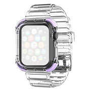 Cinturino Apple Watch Series 6 / 5 40 mm con bordo colorato in stile trasparente - Viola