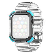 Cinturino Apple Watch Series 6 / 5 40 mm con bordo colorato in stile trasparente - Blu