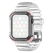 Cinturino Apple Watch Series 6 / 5 40 mm con bordo colorato in stile trasparente - Rosa