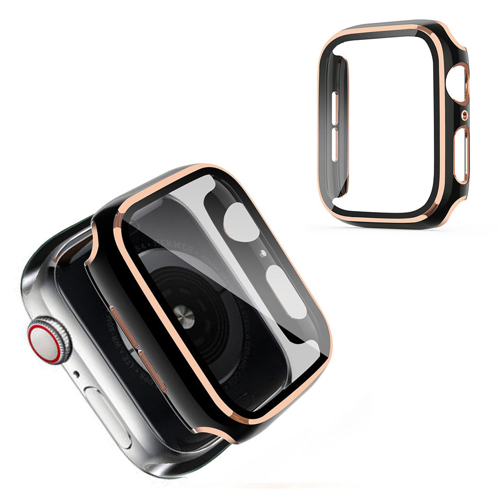 Apple Watch Series 6 / 5 40mm cornice fredda con vetro temperato - Nero / Champagne