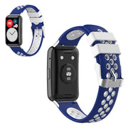 Cinturino in silicone bicolore Huawei Watch Fit - Nero / Bianco