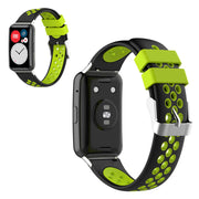 Huawei Watch Fit cinturino in silicone bicolore - Nero / Verde