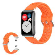 Huawei Watch Fit cinturino in silicone con foro inciso - Arancione