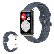 Huawei Watch Fit cinturino in silicone con foro inciso - Grigio