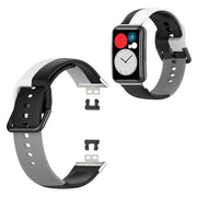 Huawei Watch Fit cinturino in silicone a tre colori - Nero / Bianco / Grigio