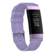 Fitbit Charge 3, elegante cinturino in tela - Viola