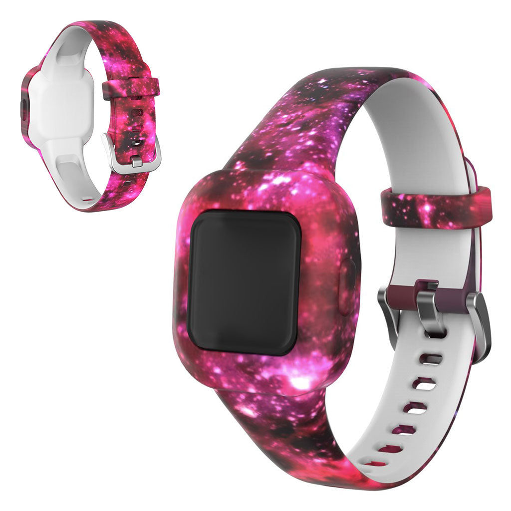 Garmin Vivofit Jr 3 pattern in silicone watch band - Starry Sky Pink