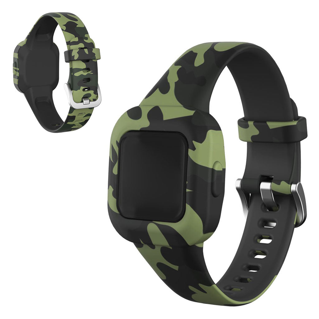 Garmin Vivofit Jr 3 pattern in silicone watch band - Camouflage Green