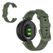 Cinturino in silicone a tinta unita per Garmin Lily - Verde Scuro
