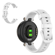 Cinturino in silicone a tinta unita per Garmin Lily - Bianco