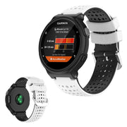 Cinturino in silicone bicolore per dispositivi Garmin Forerunner - Bianco / Nero