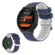 Cinturino in silicone bicolore per dispositivi Garmin Forerunner - Blu / Bianco