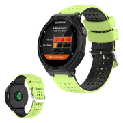 Cinturino in silicone bicolore per dispositivi Garmin Forerunner - Lime / Nero