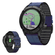 Cinturino in pelle da 22 mm per orologio Garmin - Blu
