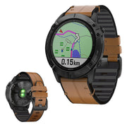 Cinturino in pelle da 22 mm per orologio Garmin - Marrone
