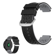 Cinturino in silicone a doppio colore per dispositivi Garmin - Nero / Grigio