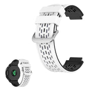 Cinturino in silicone a doppio colore per dispositivi Garmin - Bianco / Nero