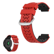 Cinturino in silicone a doppio colore per dispositivi Garmin - Rosso / Nero