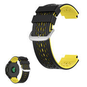 Cinturino in silicone a doppio colore per dispositivi Garmin - Nero / Giallo