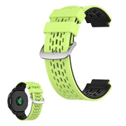 Cinturino in silicone a doppio colore per dispositivi Garmin - Lime / Nero