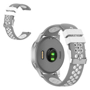 Cinturino in silicone da 18 mm Garmin Vivoactive 4S / Vivomove 3S a doppio colore - Grigio / Bianco