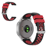 Cinturino in silicone 18 mm Garmin Vivoactive 4S / Vivomove 3S a doppio colore - Nero / Rosso