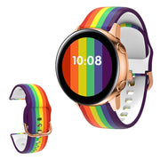 Cinturino in silicone con motivo pittoresco per Amazfit e Samsung watch - Arcobaleno