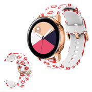 Cinturino in silicone con motivo pittoresco per Amazfit e Samsung - Labbra Rosse