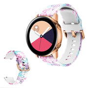 Cinturino in silicone con motivo pittoresco per Amazfit e Samsung - Farfalla
